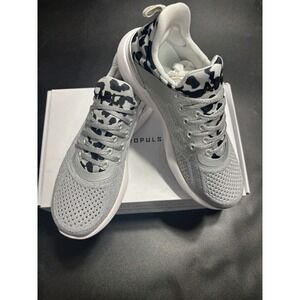 APL NEW TechLoom‎ Tracer Knit Training Sneaker Sliver/Black/Leopard 5.5 MSRP$280